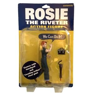 Vintage Rosie the Riveter Action Figure 2003 Accoutrements Unopened Package WWII